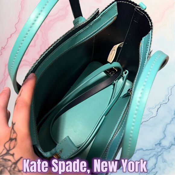 Preowned Kate Spade New York Ivy Drive Loryn Small Tote – Turquoise Blue - Picture 9 of 11